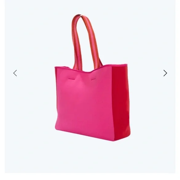 ❤️ NWT NEOPRENE SUMMERSALT BEACH TOTE. PINK AND RED. - Picture 7 of 8